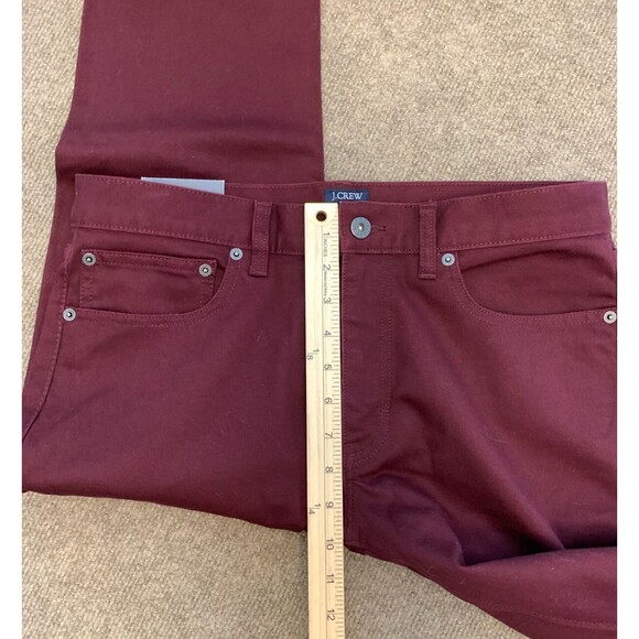 J Crew Jeans Mens 31X32 The Driggs Straight Leg Slim Fit Stretch Brick Red Denim - Picture 6 of 10